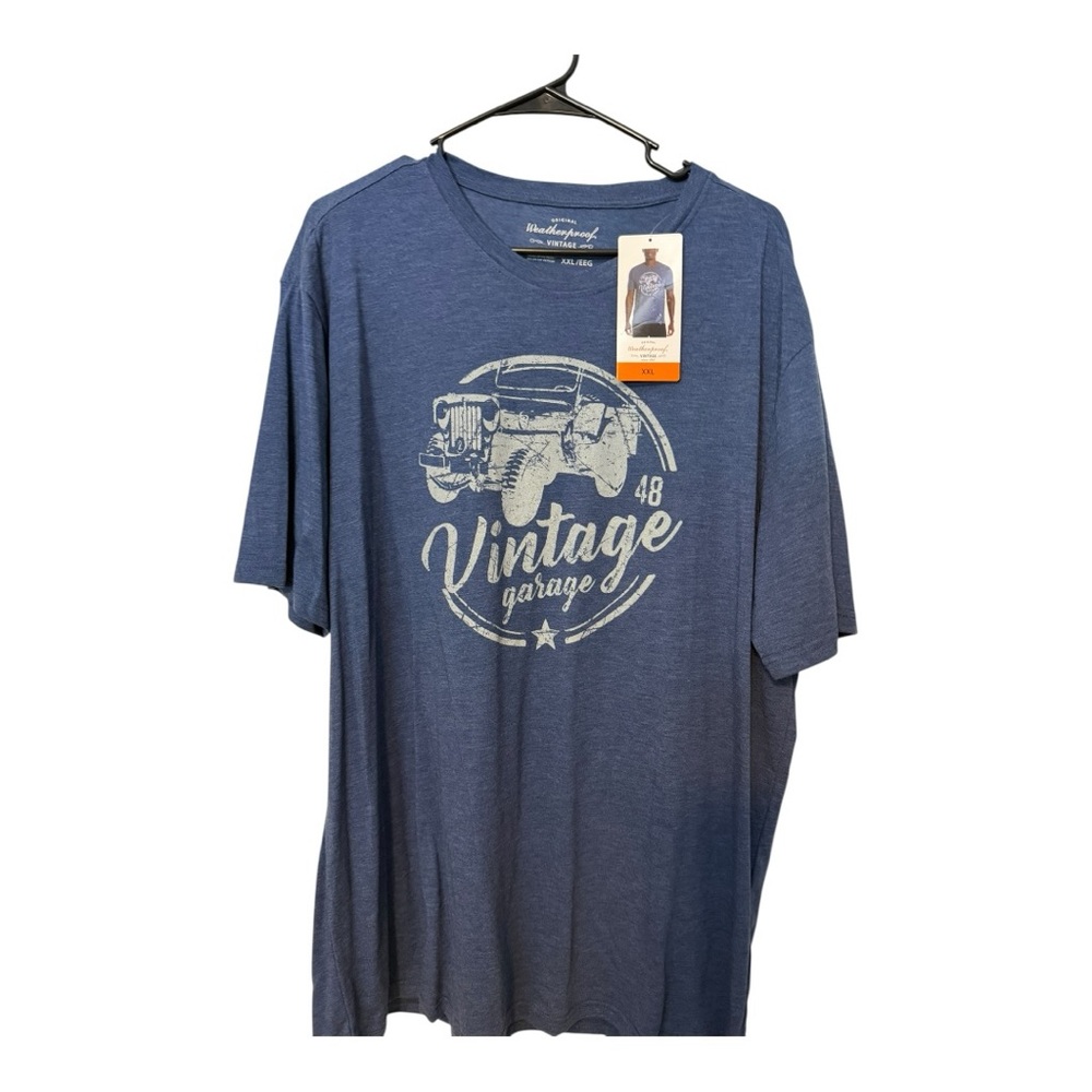Weatherproof Vintage Garage Graphic Tee - Blue XXL